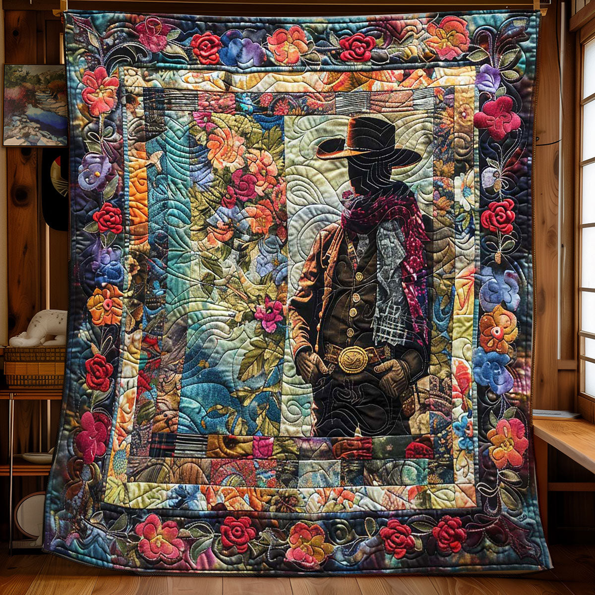 Lonestar Cowboy WN2108012CL Quilt Blanket