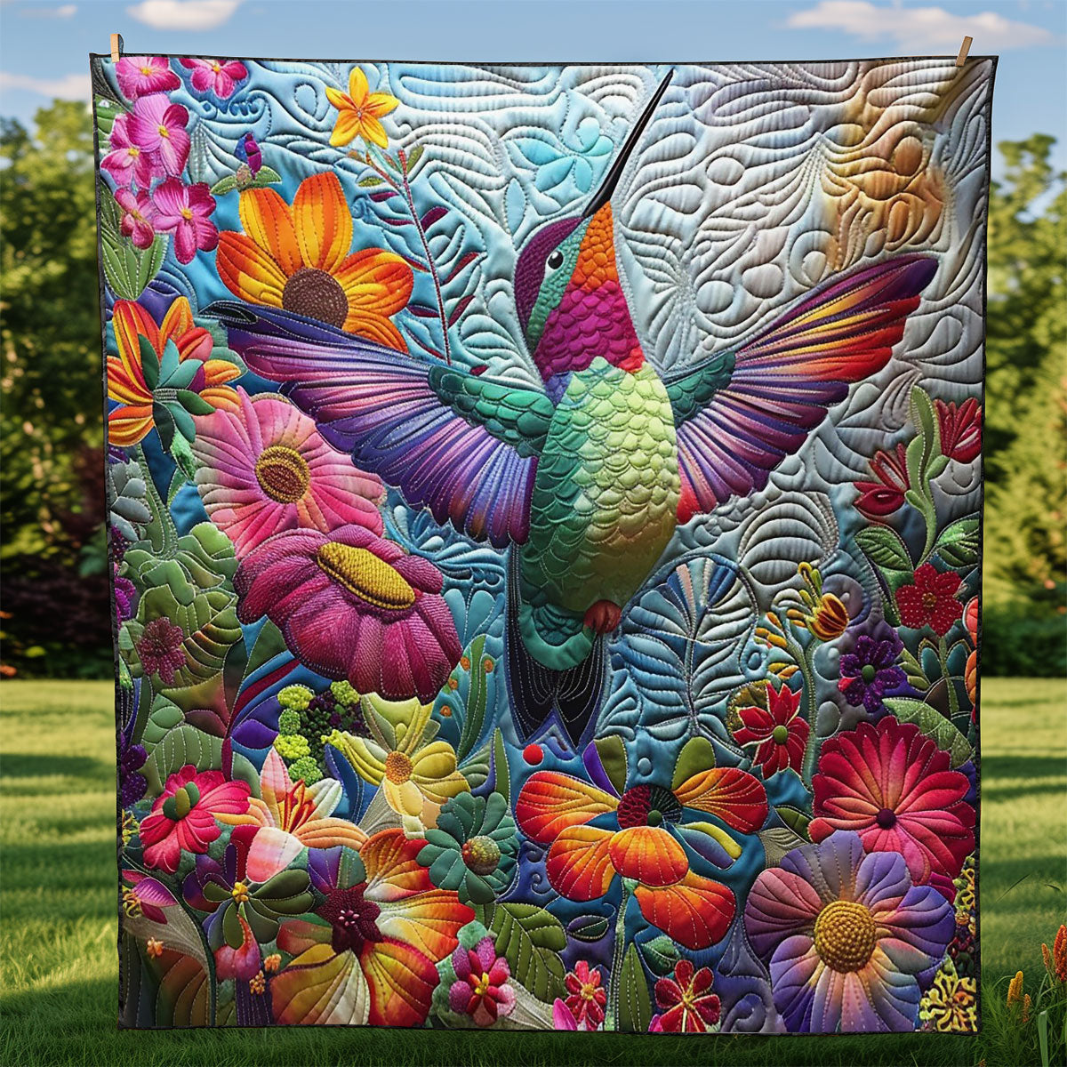 Twinkle Hummingbird WM2408052CL Quilt Blanket