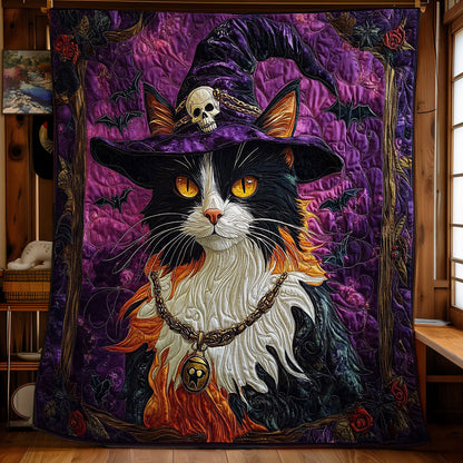 Magic Witch Cat WY1001182CL Quilt Blanket