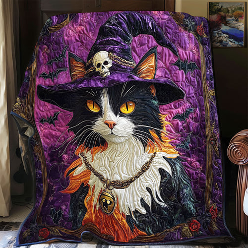 Magic Witch Cat WY1001182CL Quilt Blanket