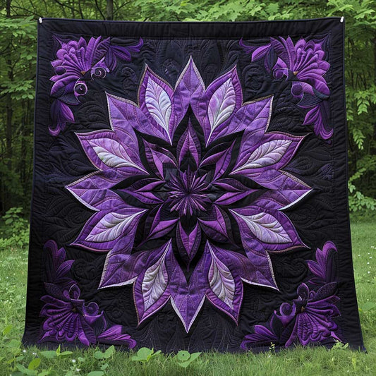Mystic Purple Bloom WJ2908016CL Quilt Blanket