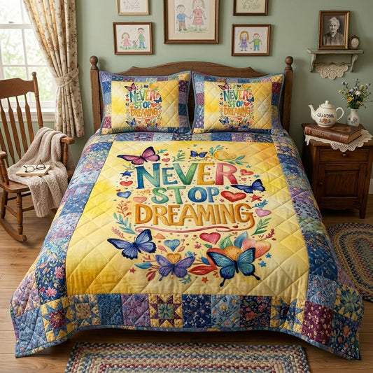 Never Stop Dreaming Butterfly Patchwork WN0304005CL Duvet Cover Set