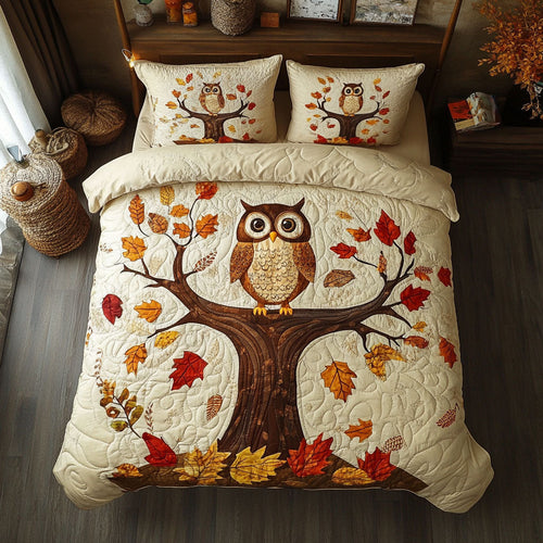 Owl WX2402029CL Quilted Bedding Set