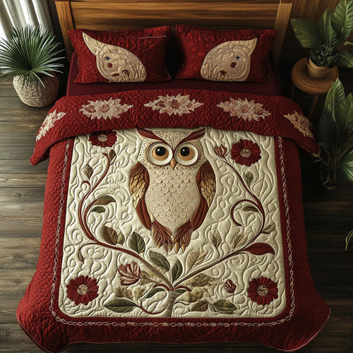 Owl Flower WX2402028CL Quilted Bedding Set