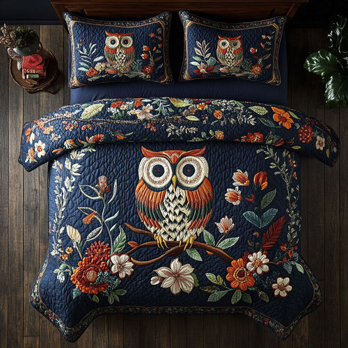 Owl WX2402025CL Quilted Bedding Set
