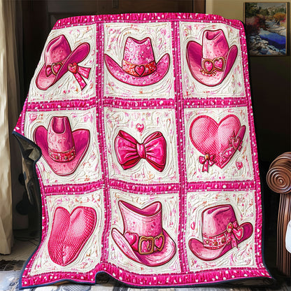 Pink Cowboy WY1001198CL Quilt Blanket