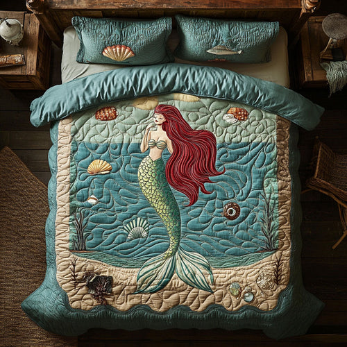 Pretty Mermaid WX1302486CL Quilted Bedding Set