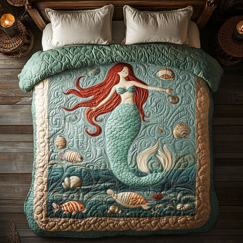 Pretty Mermaid WX1302487CL Quilted Bedding Set