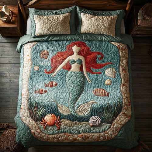 Pretty Mermaid WX1302489CL Quilted Bedding Set