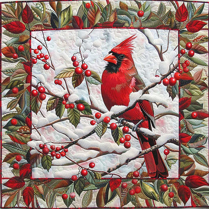 Red Cardinal WM1608033CL Quilt Blanket