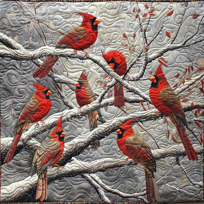 Red Cardinals WM1508046CL Quilt Blanket