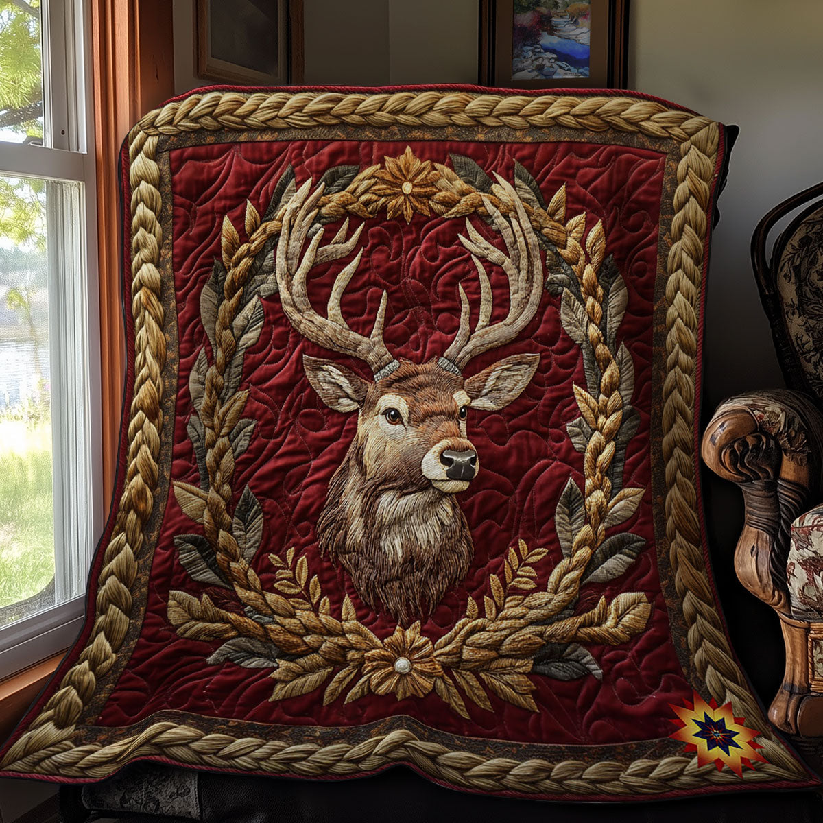 Royal Reindeer WY1212015CL Quilt Blanket