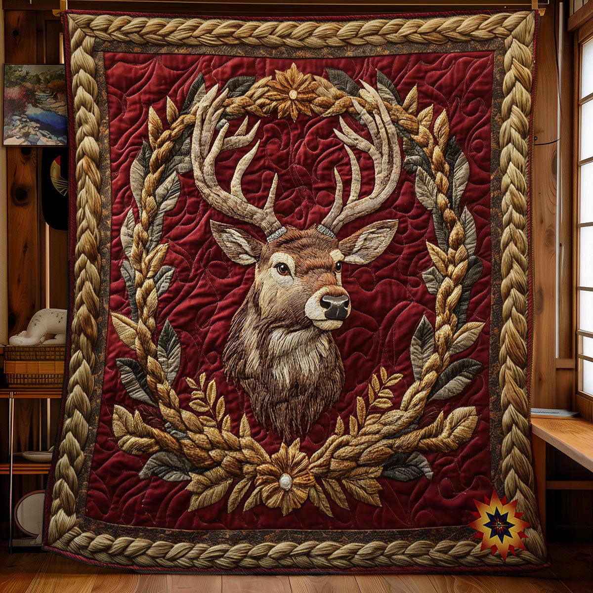 Royal Reindeer WY1212015CL Quilt Blanket