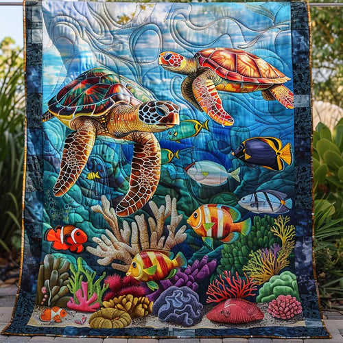 Sea Turtle WJ1609027CL Quilt Blanket