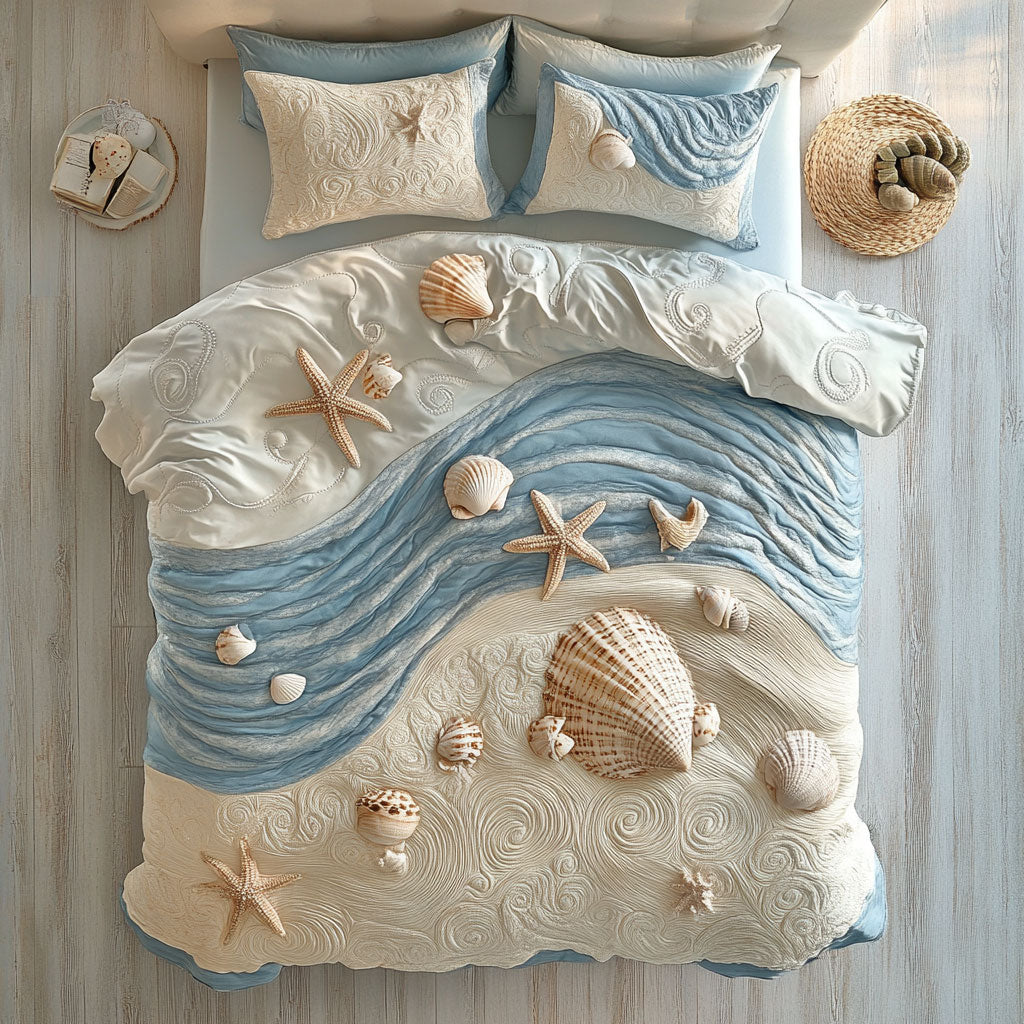Seashell WX2402034CL Quilted Bedding Set