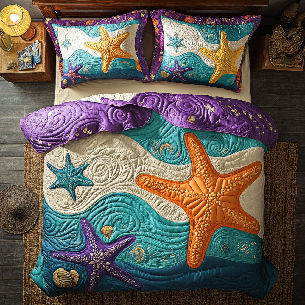 Starfish WX2402035CL Quilted Bedding Set