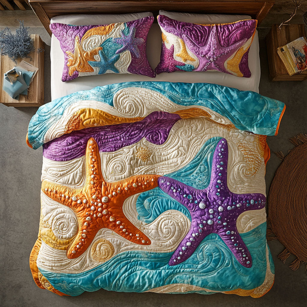 Starfish WX2402036CL Quilted Bedding Set