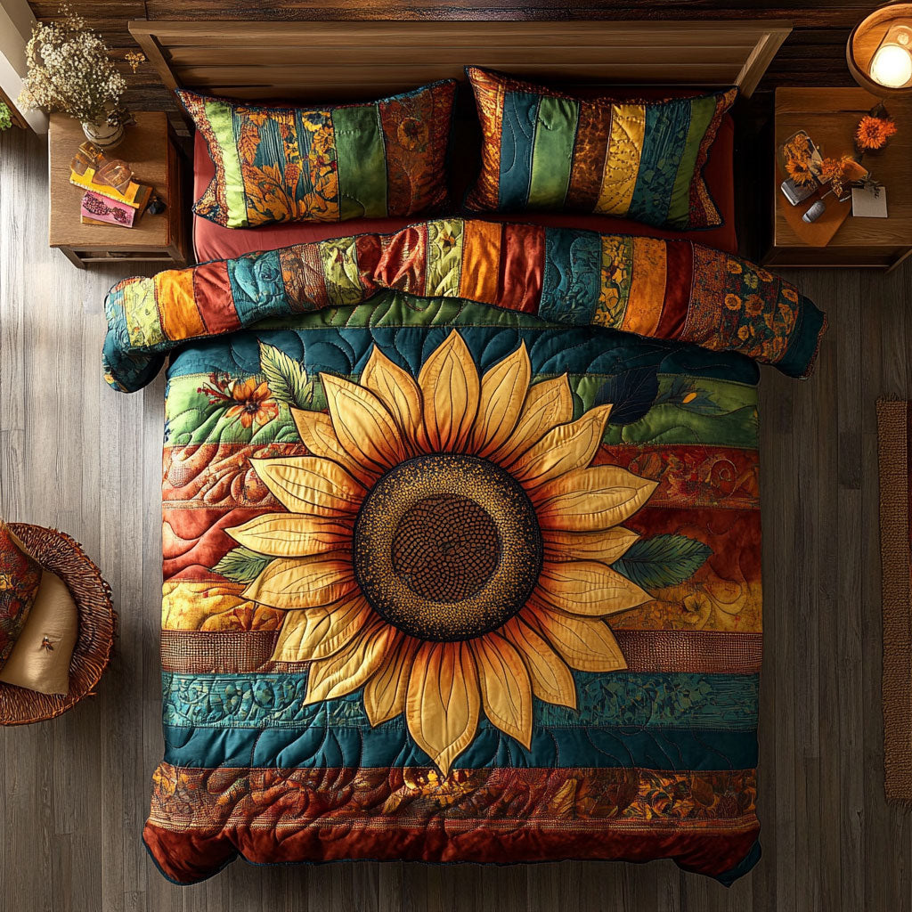 Sunflower WX1302503CL Quilted Bedding Set