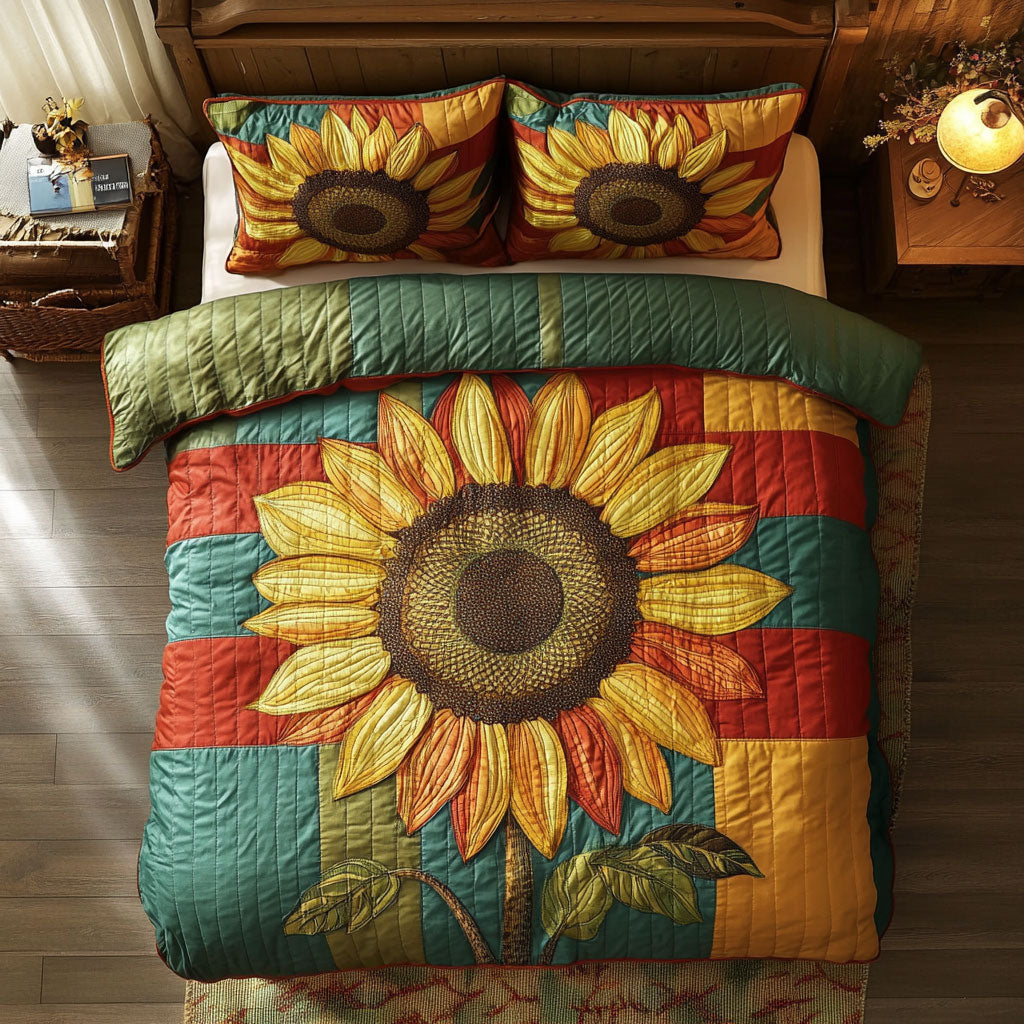 Sunflower WX1002056CL Quilted Bedding Set