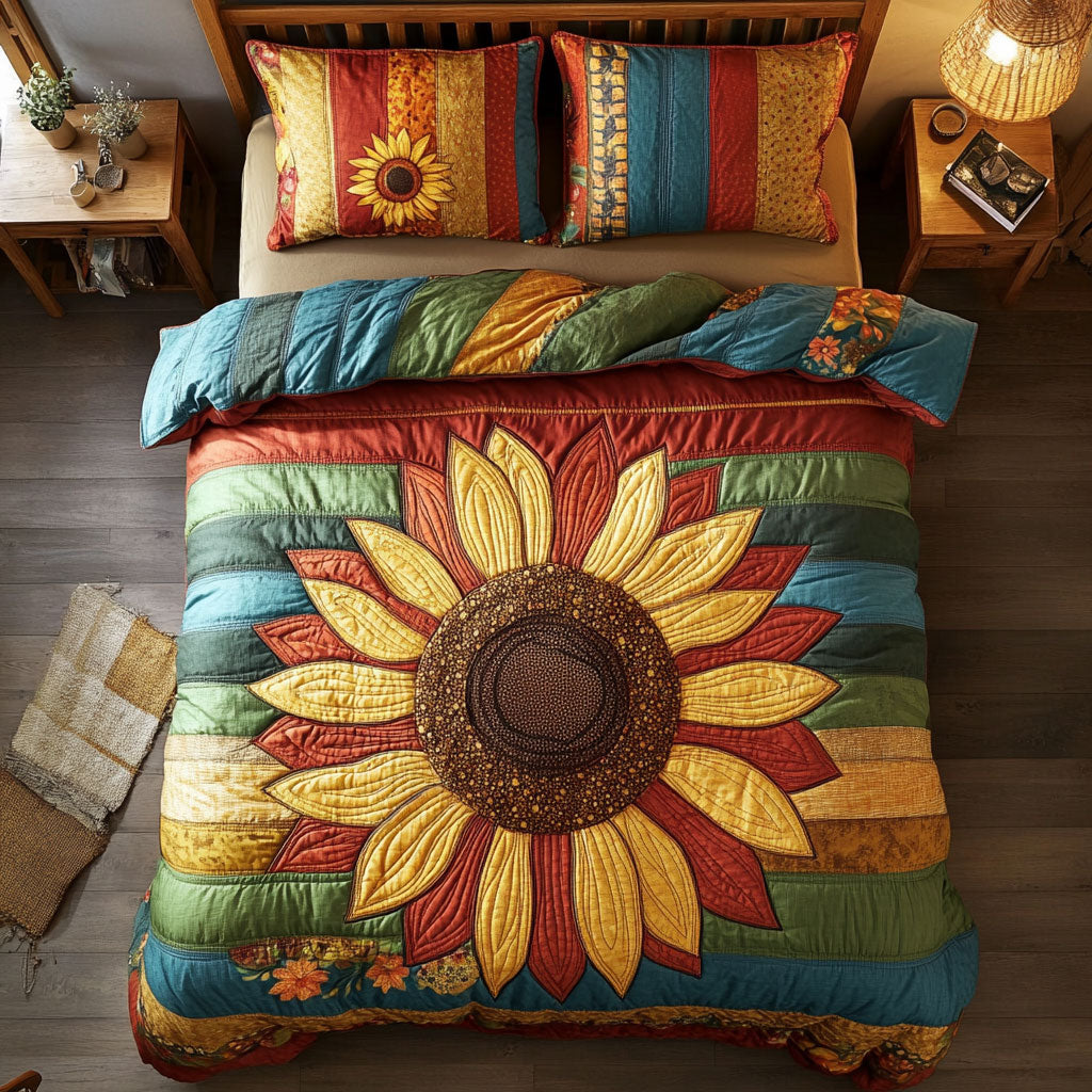 Sunflower WX1002058CL Quilted Bedding Set