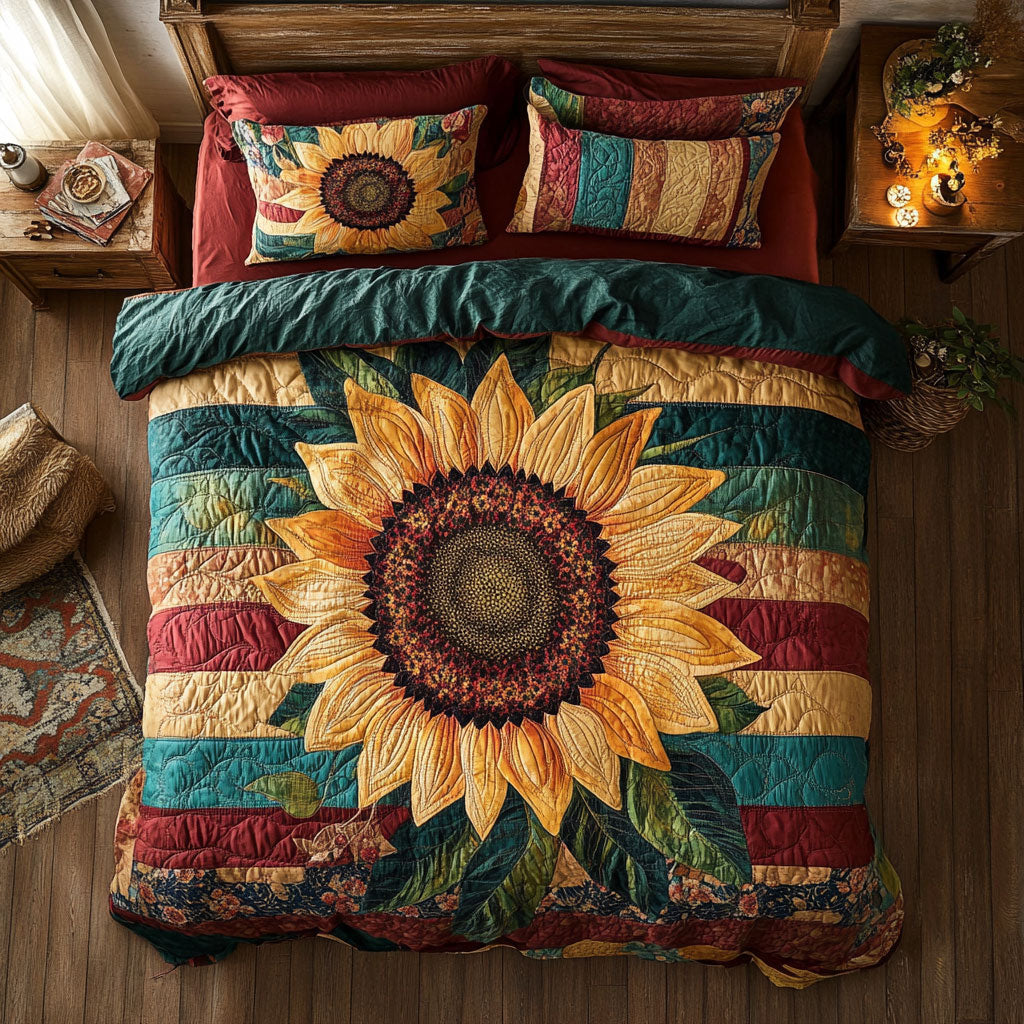 Sunflower WX1002059CL Quilted Bedding Set