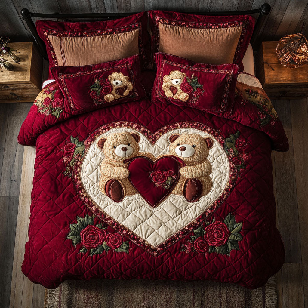Teddy Bear Valentine WX0702188CL Duvet Cover Set