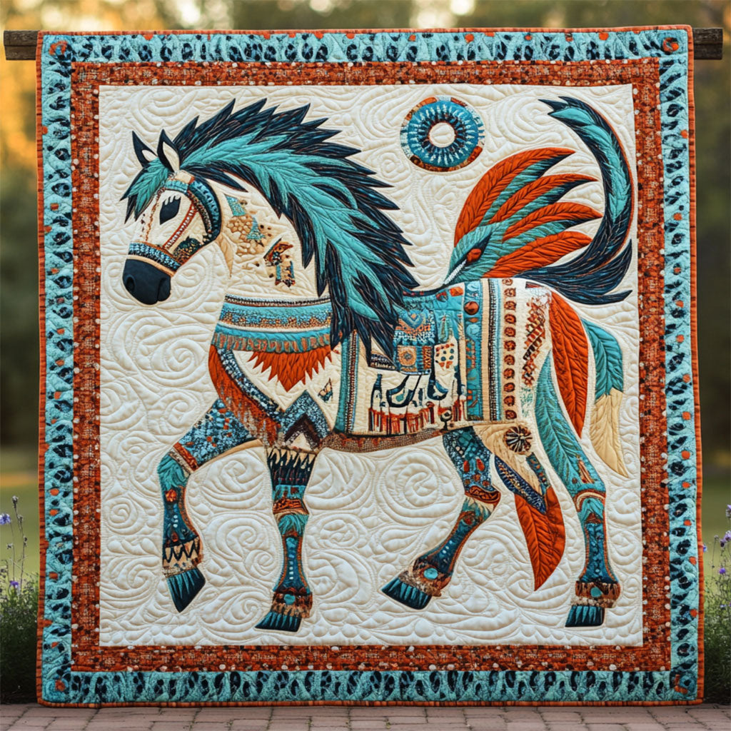 Tribal Gallop WJ0802047CL Quilt Blanket
