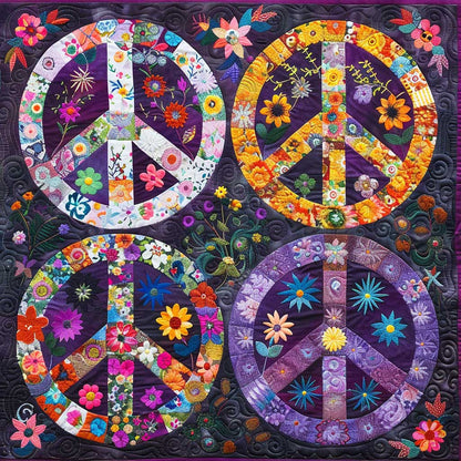 Trippy Hippie Sign WJ1608025CL Quilt Blanket