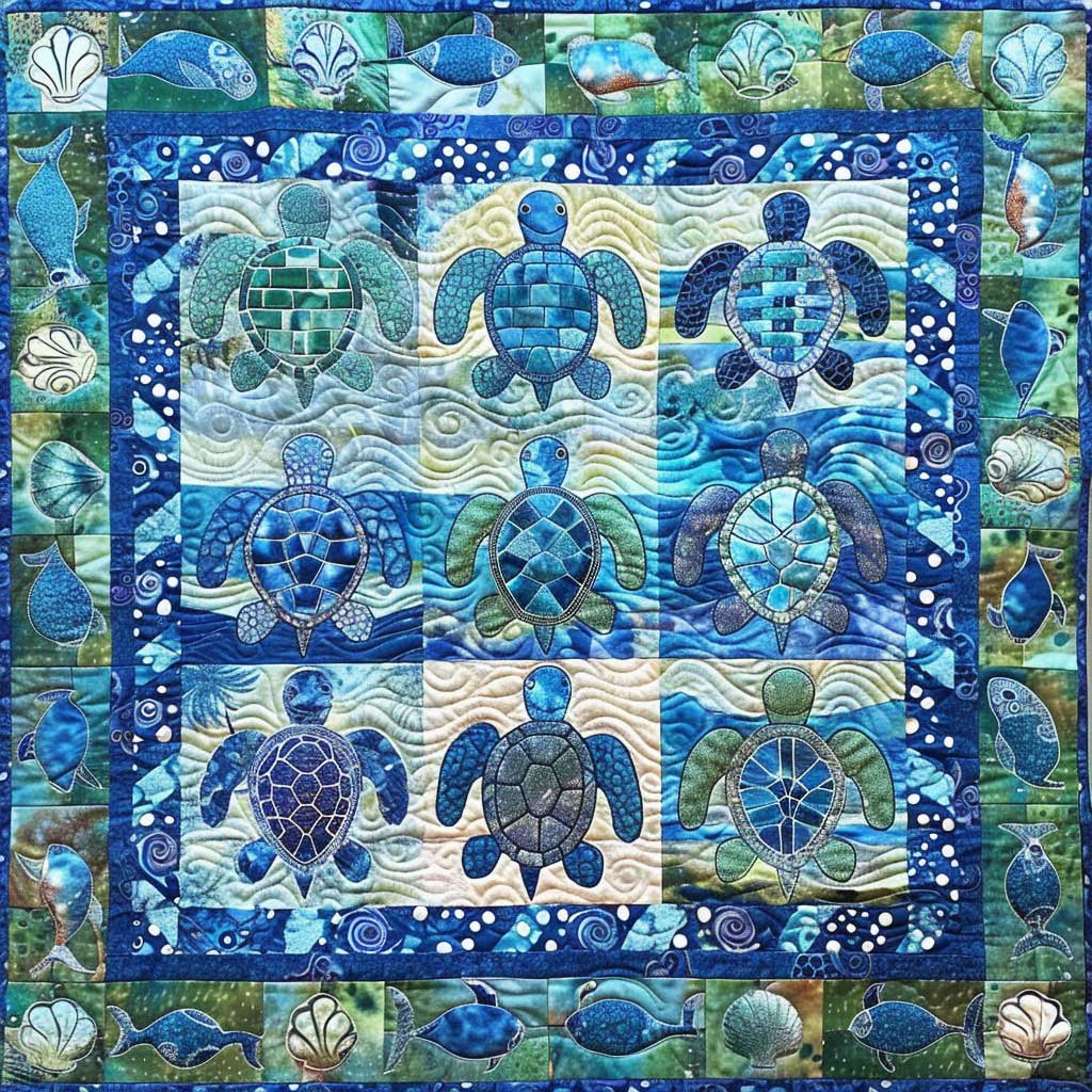 Turtles WM0808028CL Quilt Blanket