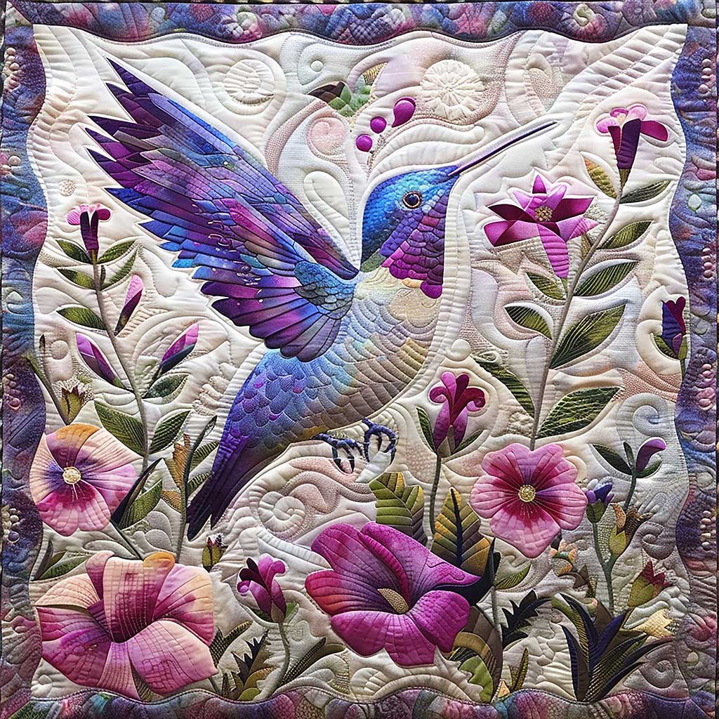 Twinkle Hummingbird WM0909014CL Quilt Blanket