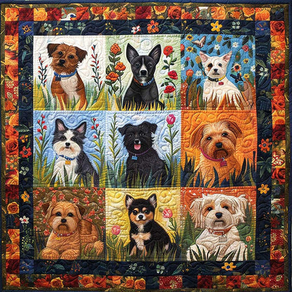 Type Of Dogs WM1008083CL Quilt Blanket