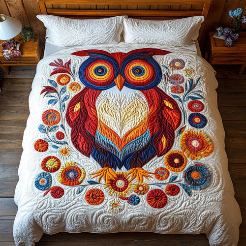 Vibrant Owl WX1002066CL Quilted Bedding Set