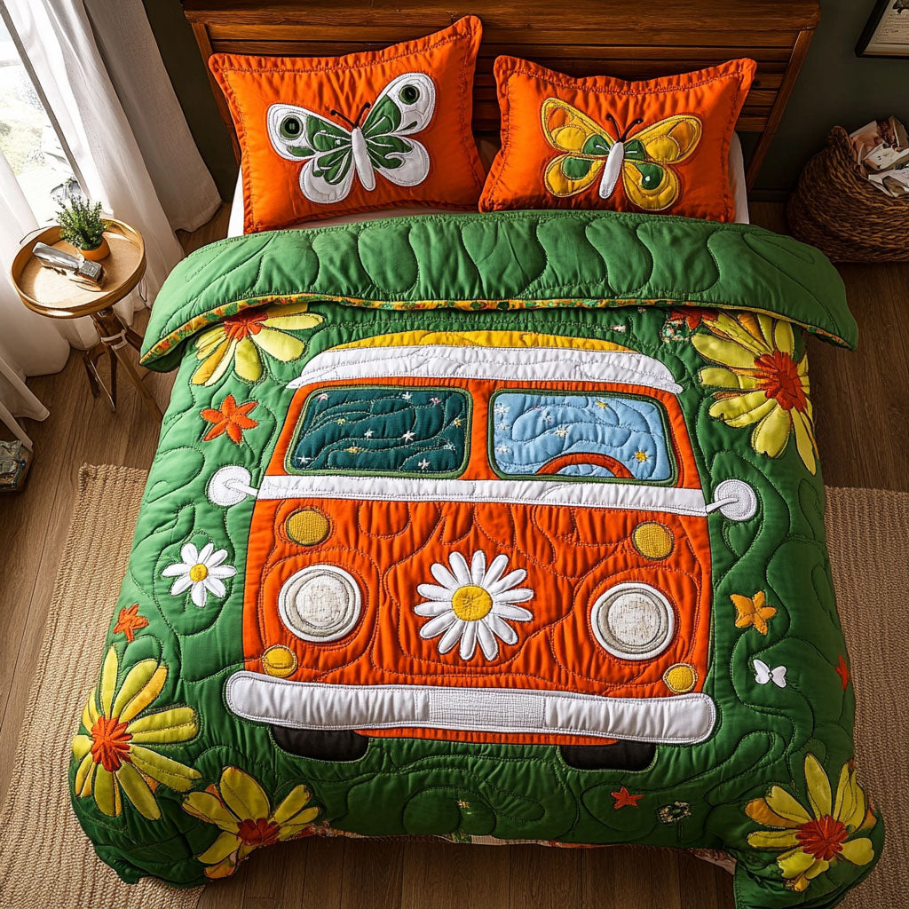 Vibrant Van WX1002075CL Quilted Bedding Set