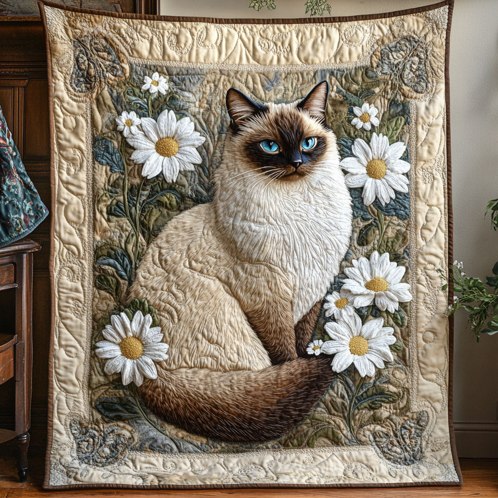 Vintage Feline Charm WJ0503014CL Quilt Blanket