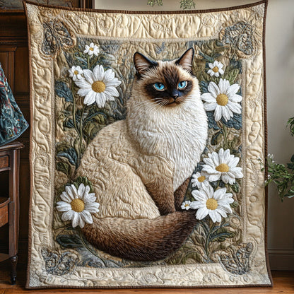 Vintage Feline Charm WJ0503014CL Quilt Blanket