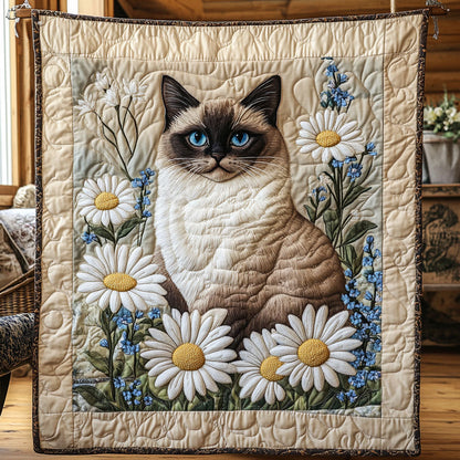 Vintage Feline Charm WJ0603013CL Quilt Blanket