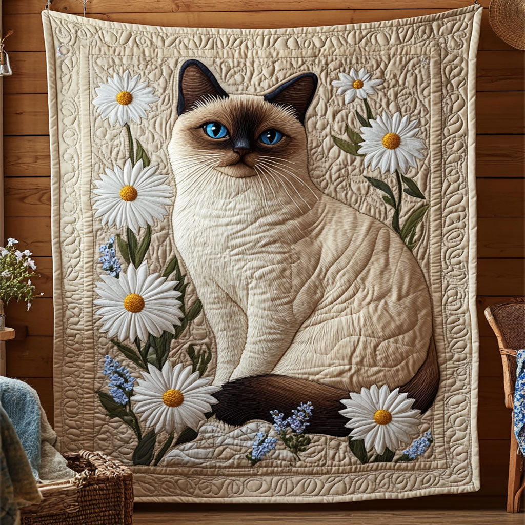 Vintage Feline Charm WJ0603014CL Quilt Blanket