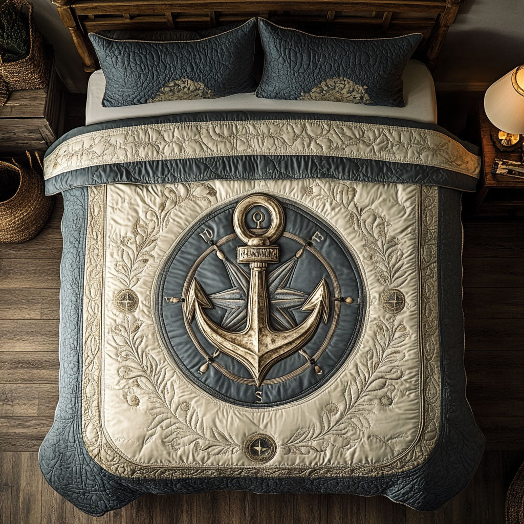 Vintage Anchor WX1302509CL Quilted Bedding Set