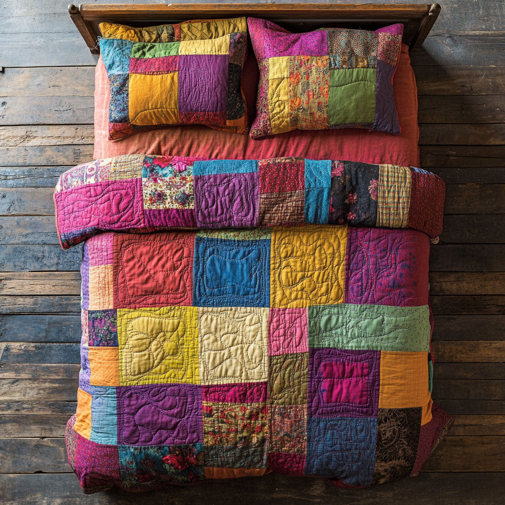 Vintage Patchwork WX1002077CL Quilted Bedding Set