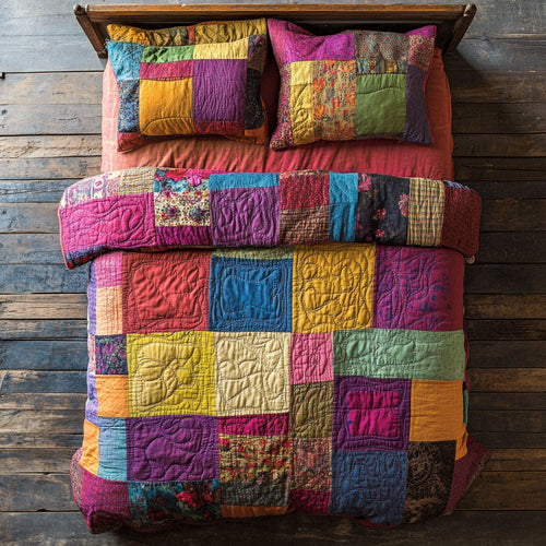 Vintage Patchwork WX1002077CL Quilted Bedding Set