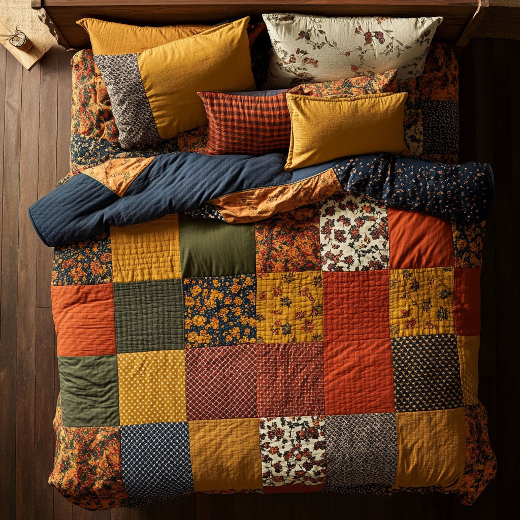 Vintage Patchwork WX2402044CL Quilted Bedding Set