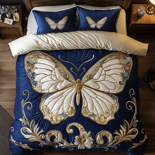 White Butterfly WX2402045CL Quilted Bedding Set