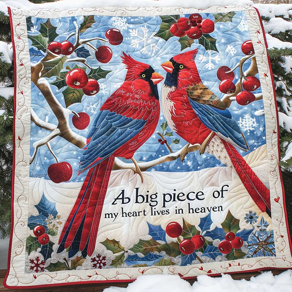 Winter Cardinal WJ3008026CL Quilt Blanket