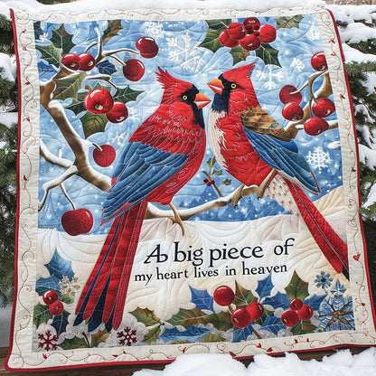 Winter Cardinal WJ3008026CL Quilt Blanket