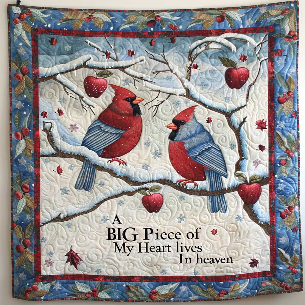 Winter Cardinal WJ3008027CL Quilt Blanket