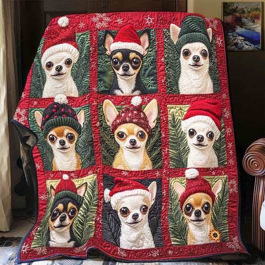 Chihuahua Christmas YR2612045CL Quilt Blanket