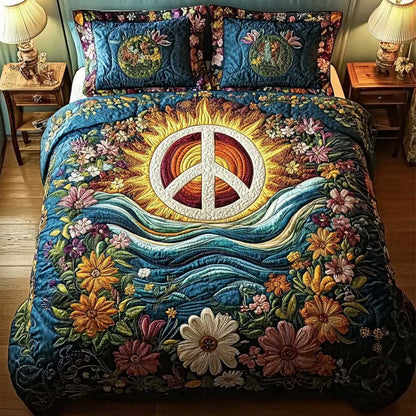 Golden Peace WN1202043CL Quilted Bedding Set
