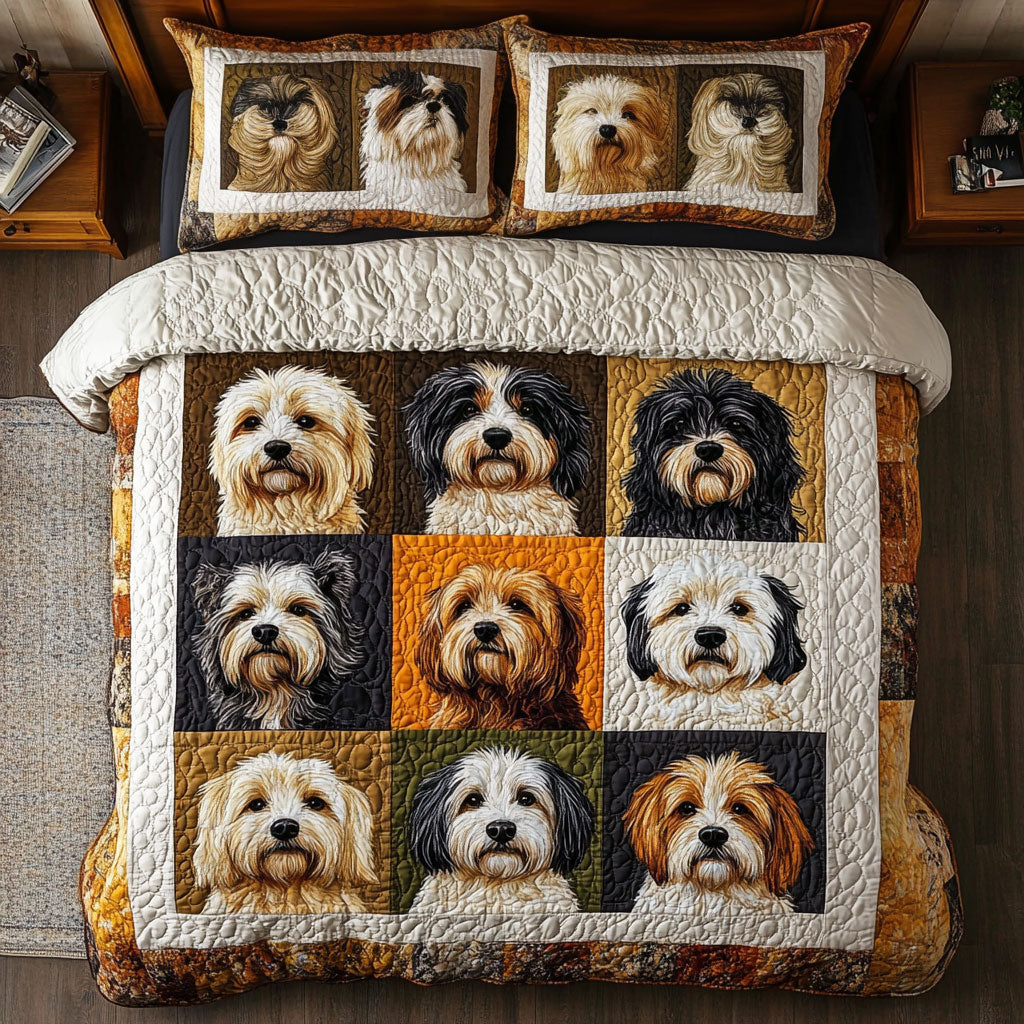 Dogs WY1202018CL Quilted Bedding Set