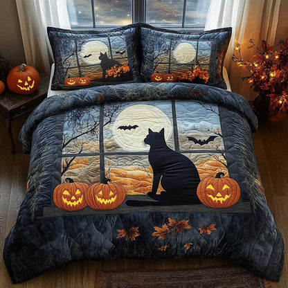 Enchanted Cat WN1302015CL Quilted Bedding Set