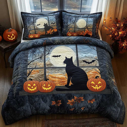 Enchanted Cat WN1302015CL Quilted Bedding Set